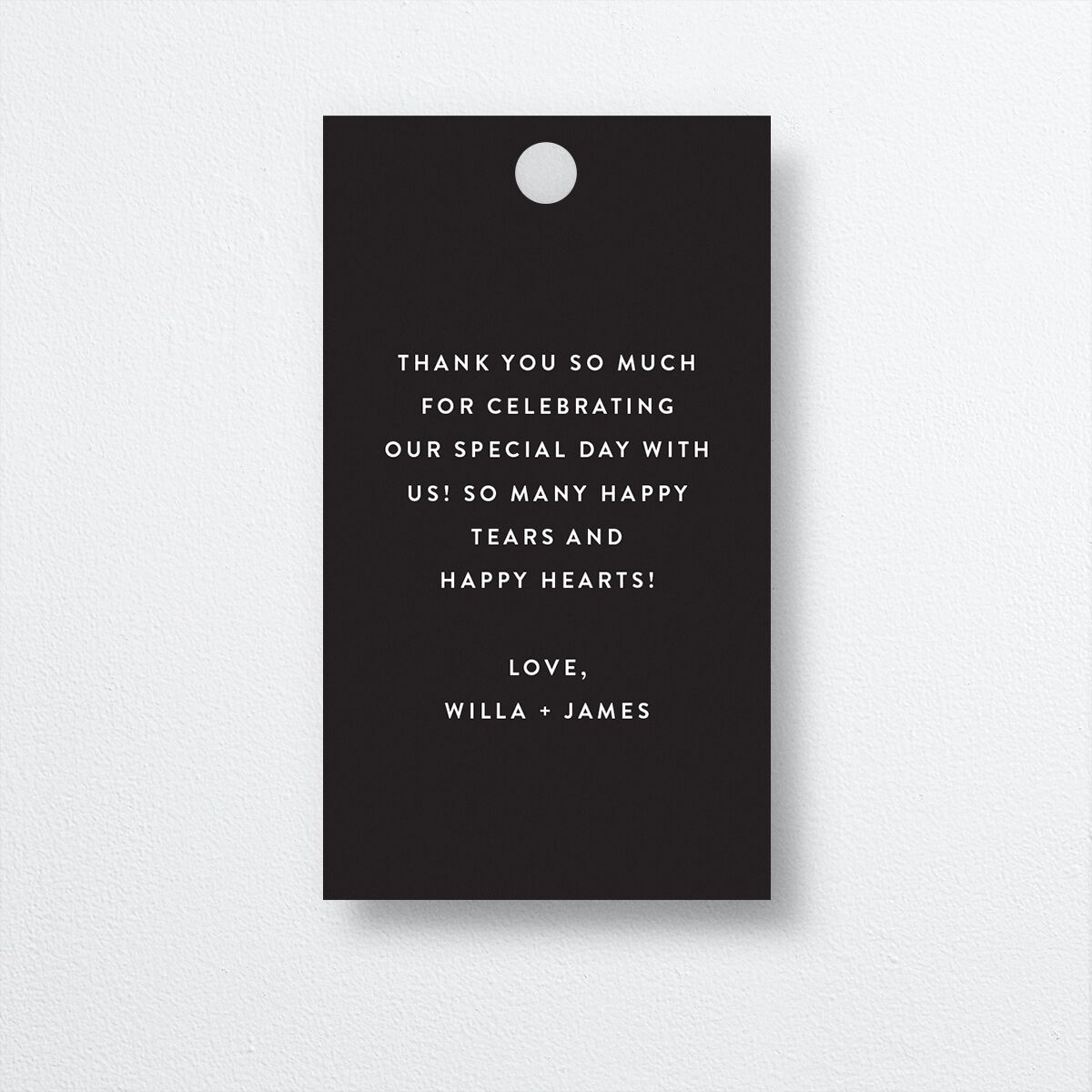 Happy Tears Favor Gift Tags Licorice Signature
