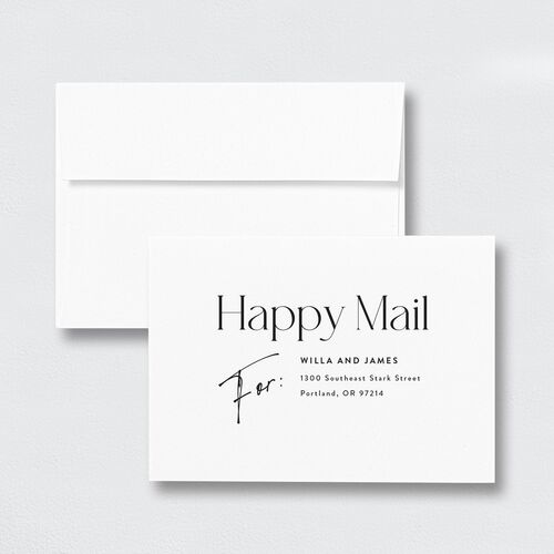 Happy Tears Wedding Response Card Standard Envelopes White Standard Pure White Return Address Signature