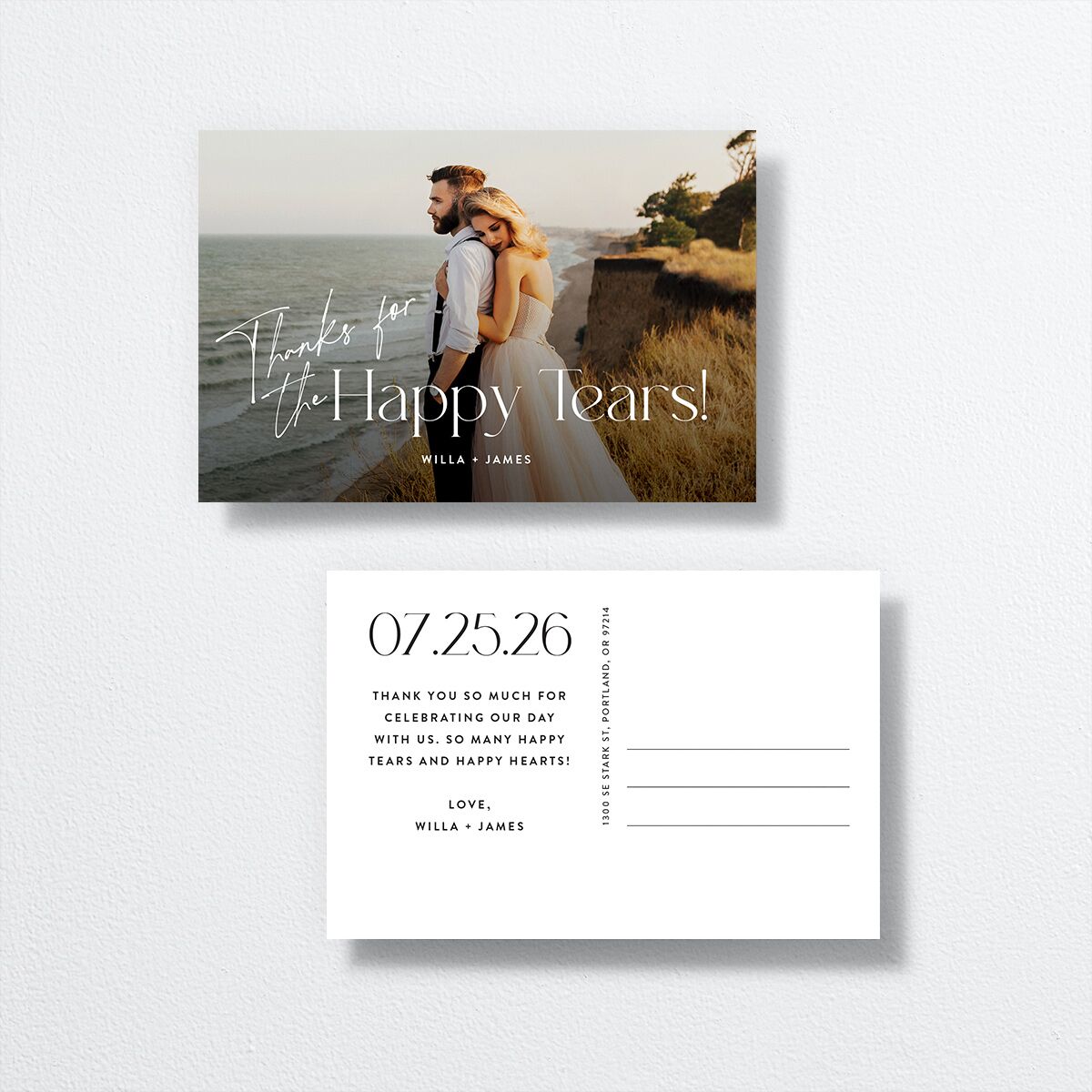 Happy Tears Thank You Postcards — view 1