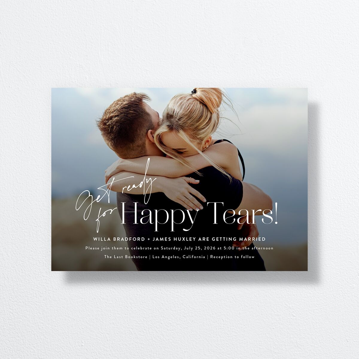 Happy Tears Wedding Invitations  Licorice Signature No