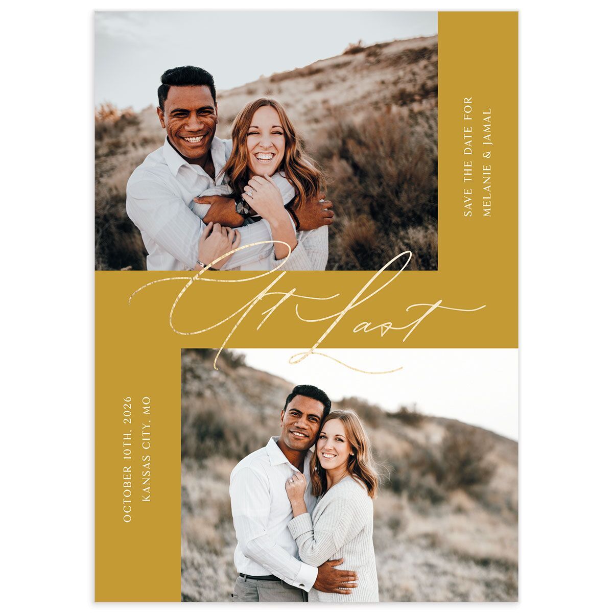 Woven Frame Save The Date Cards