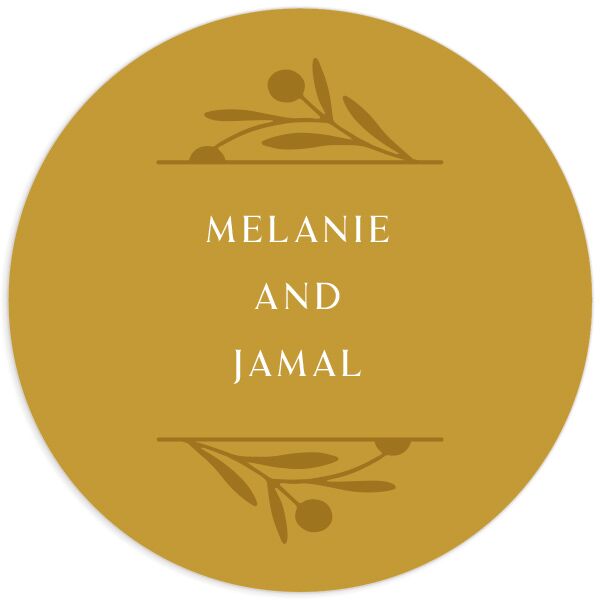 Woven Frame Wedding Stickers
