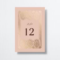Woven Frame Table Numbers Gold Shy Pink Signature