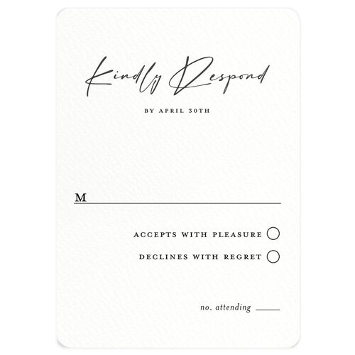 Rustic Setting Wedding Response Cards Medieval Grey Signature Rounded