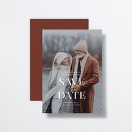 Foundation Save the Date Cards Chestnut Signature smooth No