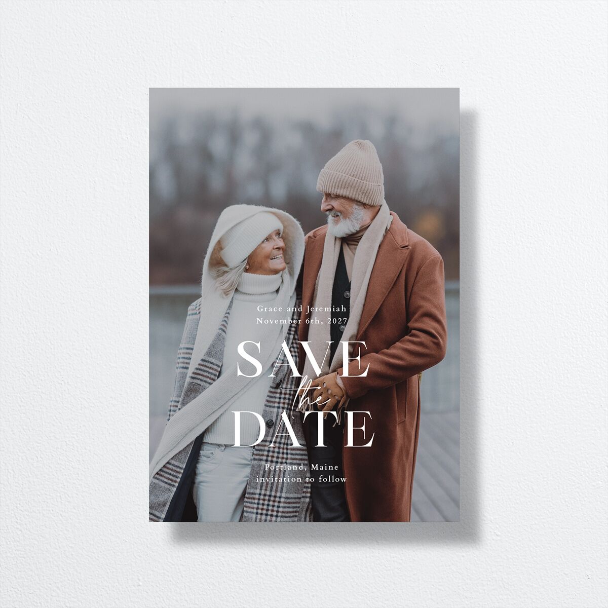 Foundation Save the Date Cards Chestnut Signature smooth No