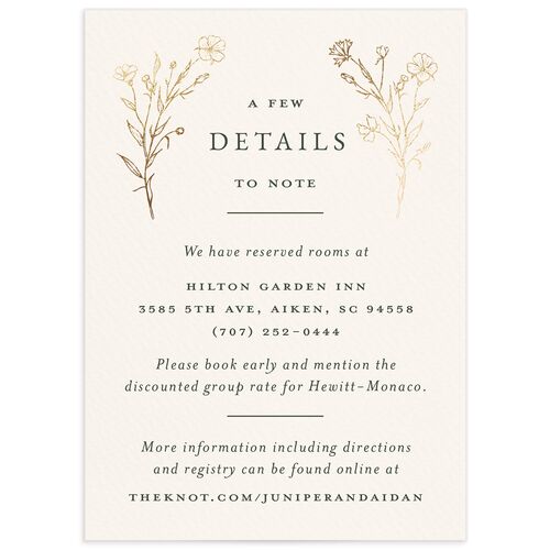Gilded Monogram Wedding Enclosure Cards - 