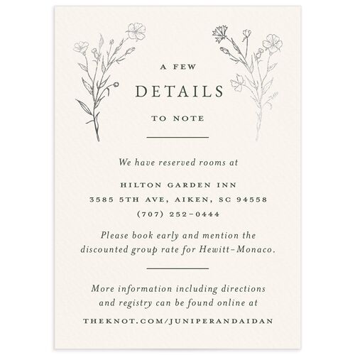 Gilded Monogram Wedding Enclosure Cards - 
