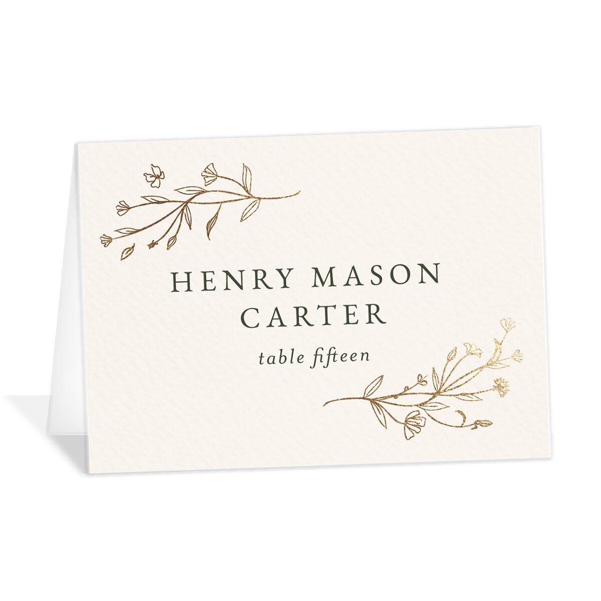 Gilded Monogram Place Cards