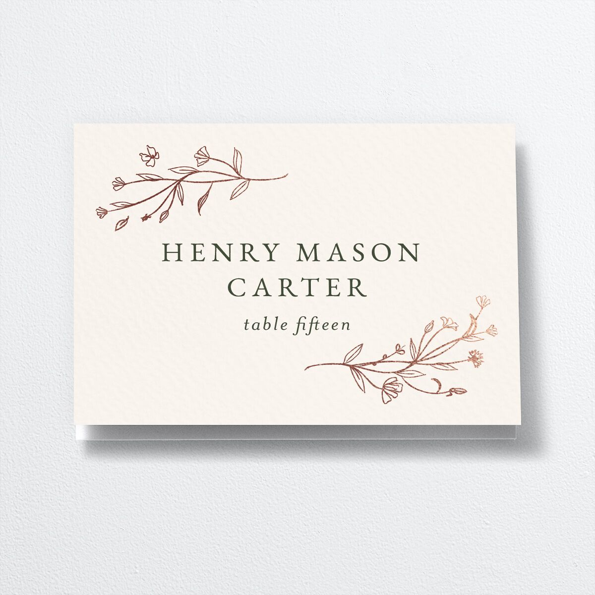 Gilded Monogram Place Cards front