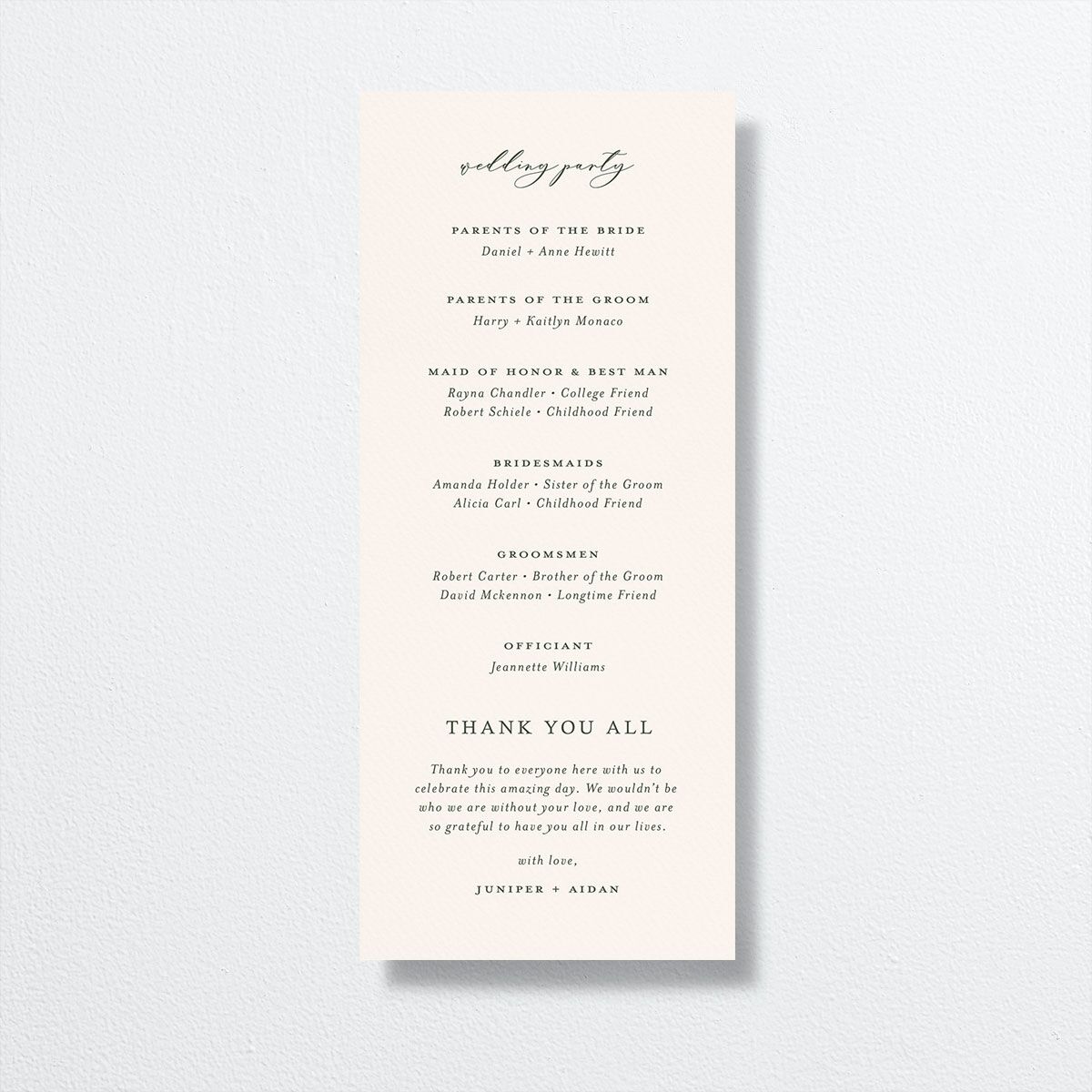 Gilded Monogram Wedding Programs back in green