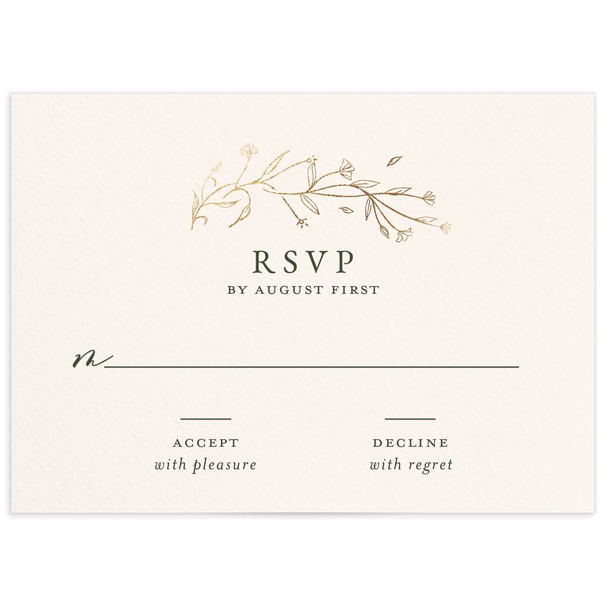 Gilded Monogram Wedding Response Cards