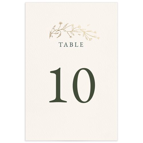 Gilded Monogram Table Numbers - Green