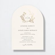 Gilded Monogram Wedding Invitations Gold Dark Camo Signature No Arch