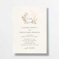 Gilded Monogram Wedding Invitations Gold Dark Camo Signature No Standard
