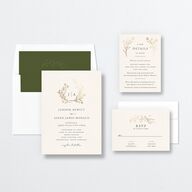 Gilded Monogram Wedding Invitations Gold Dark Camo Signature No Standard