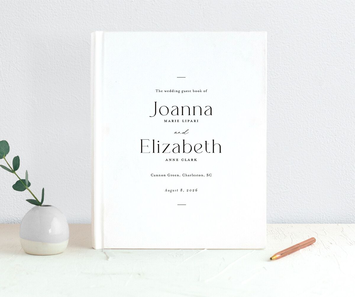 Refined Wedding Guest Book front