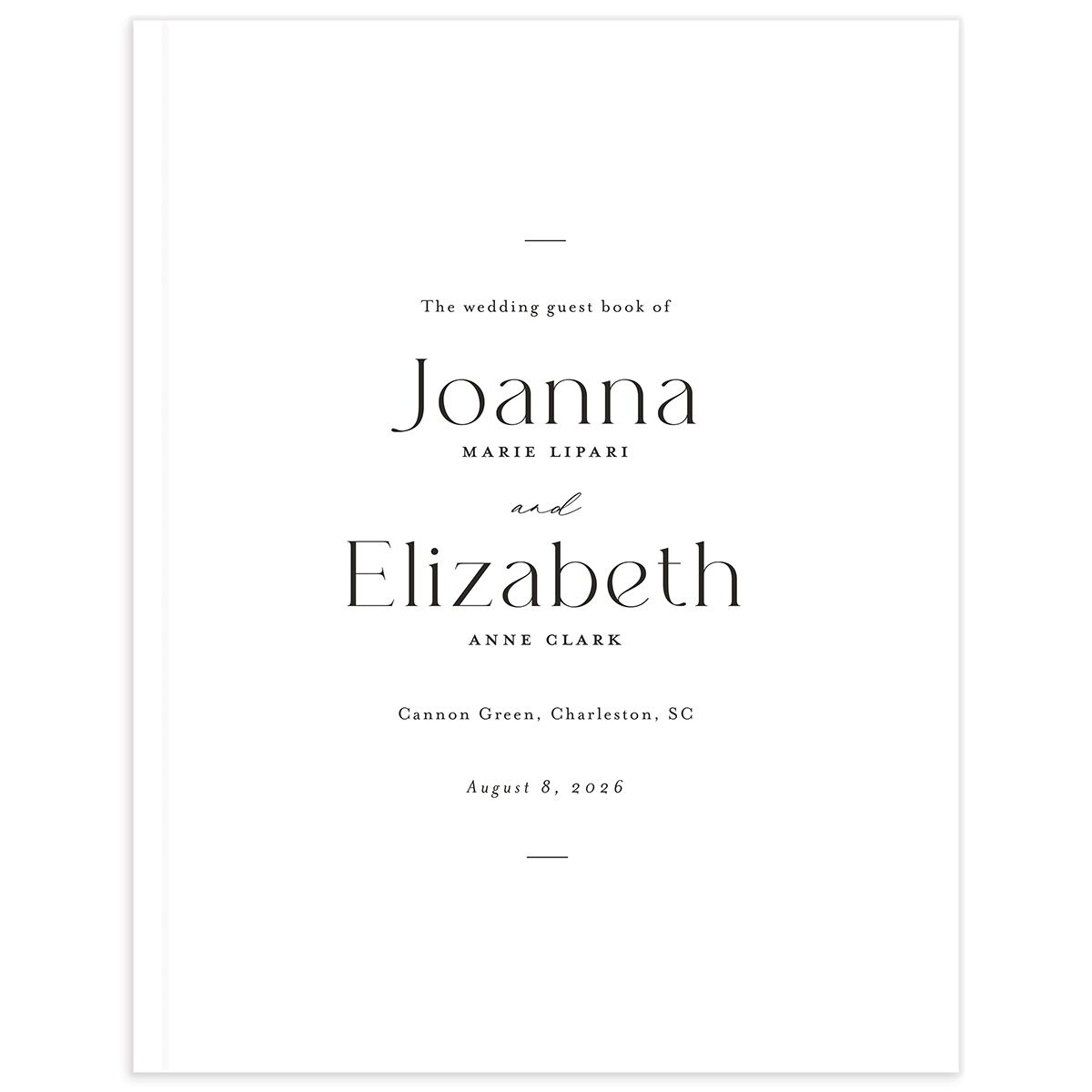 Refined Wedding Guest Book