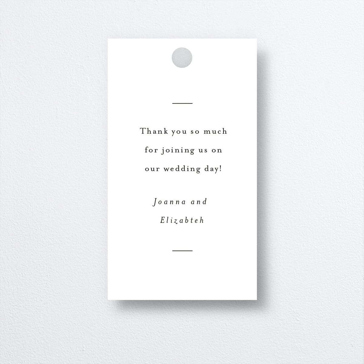 Refined Favor Gift Tags back in white