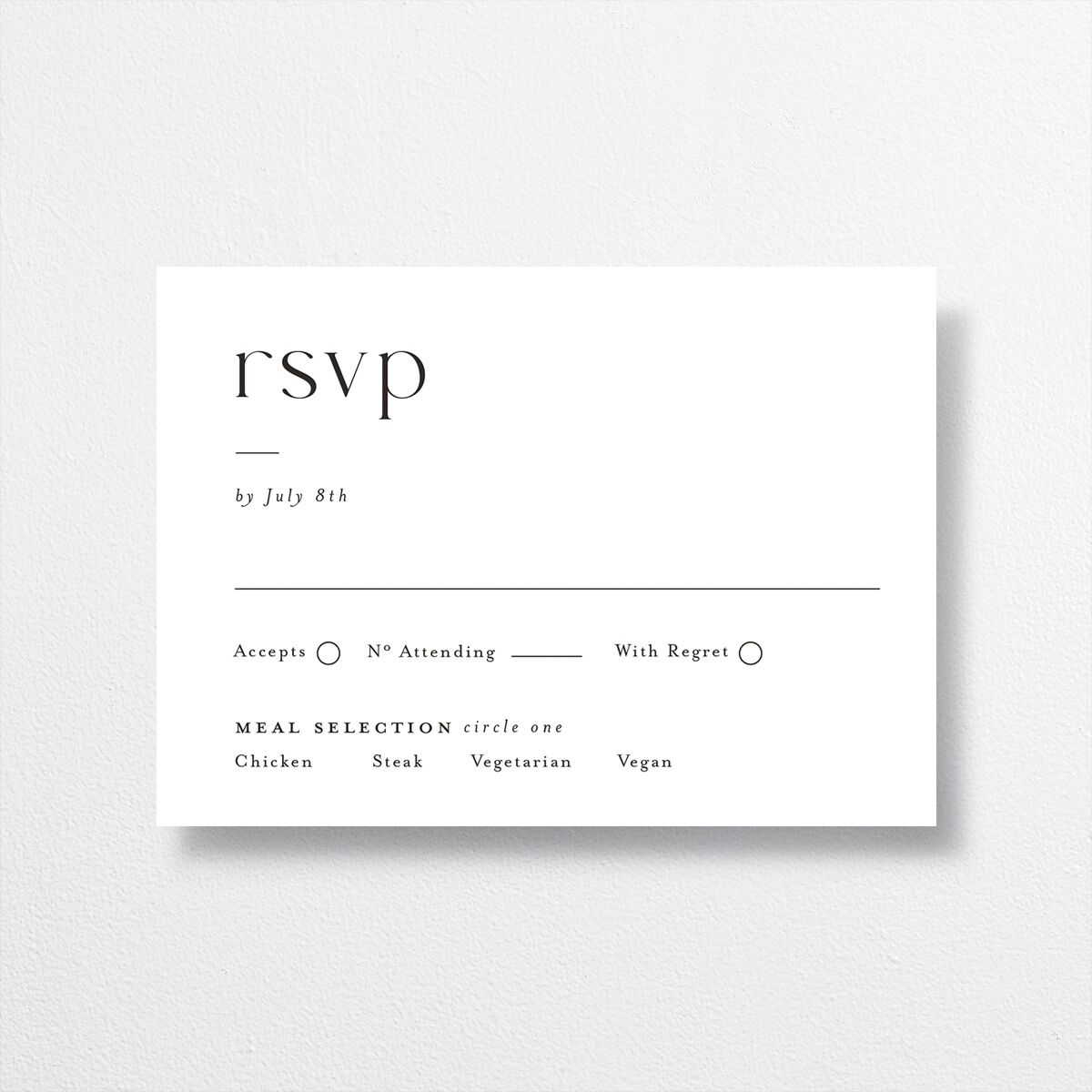Refined Wedding Response Cards front