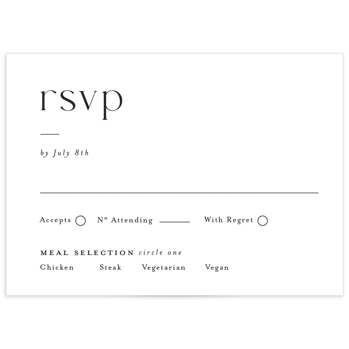 Refined Wedding Response Cards