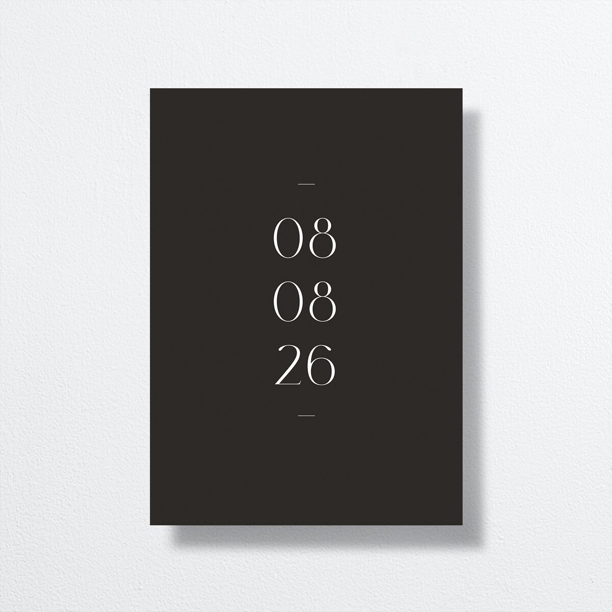 Refined Save The Date Cards back in white