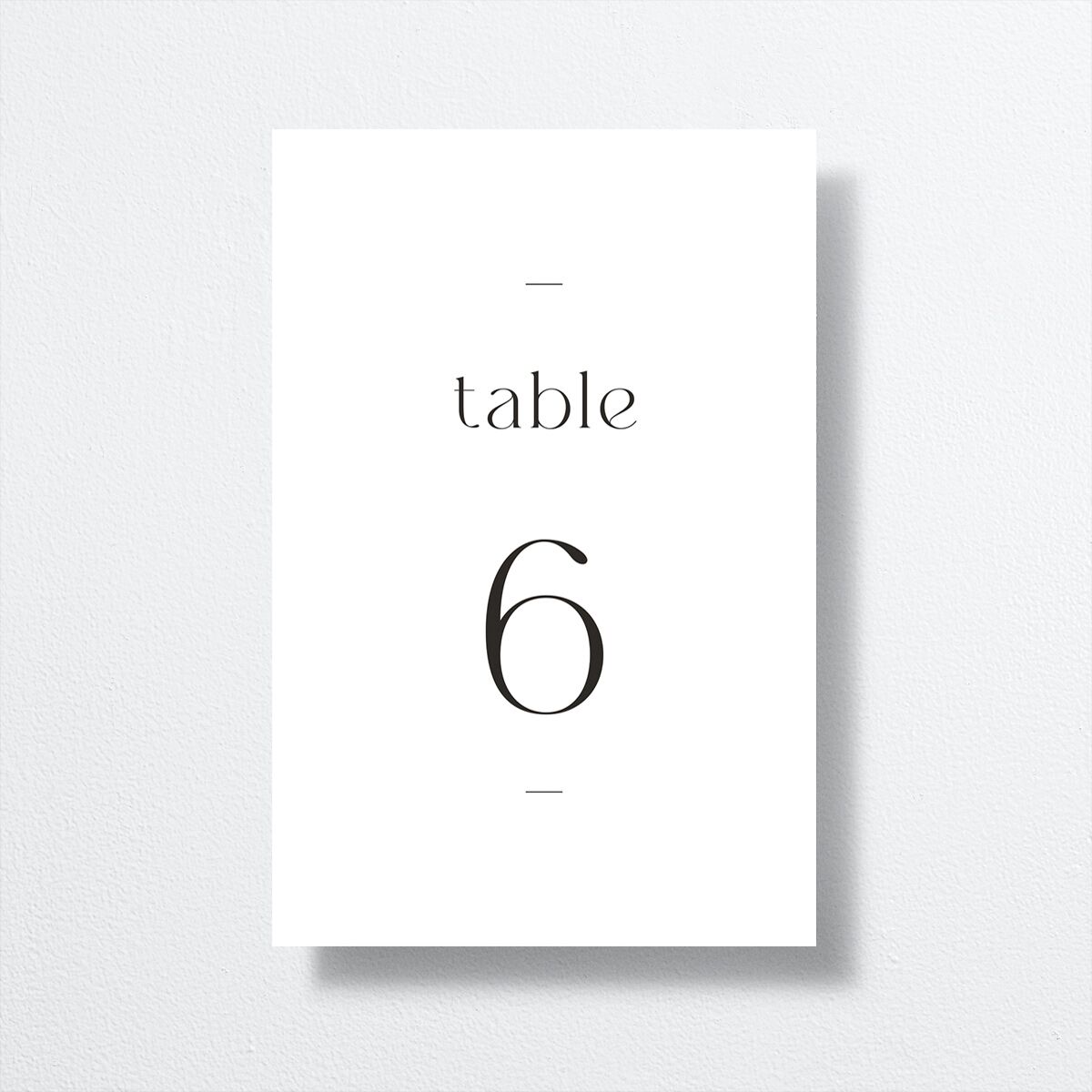 Refined Table Numbers Pure White Signature