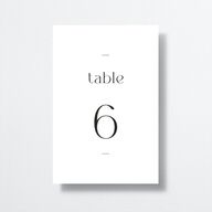 Refined Table Numbers Pure White Signature