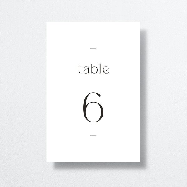 Refined Table Numbers Pure White Signature