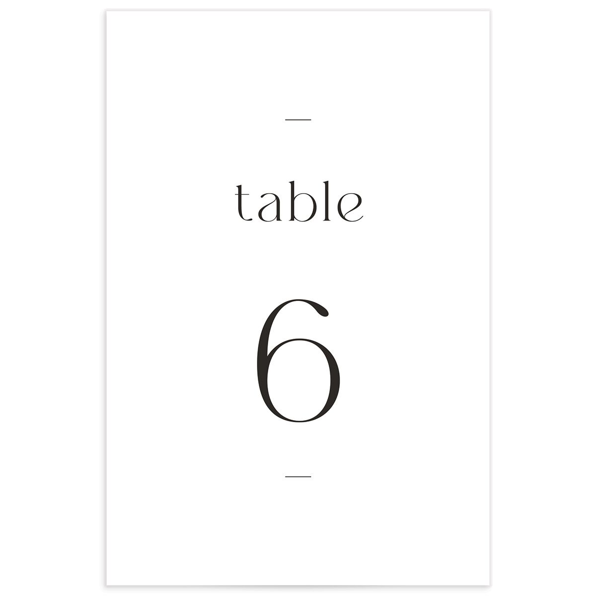 Refined Table Numbers
