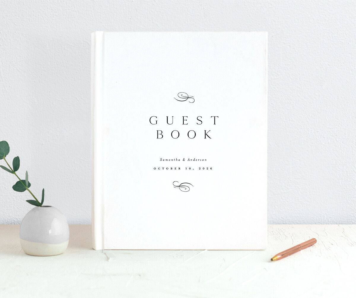Flourishing Love Wedding Guest Book Pure White