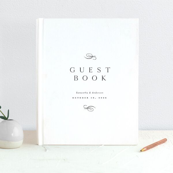 Flourishing Love Wedding Guest Book Pure White