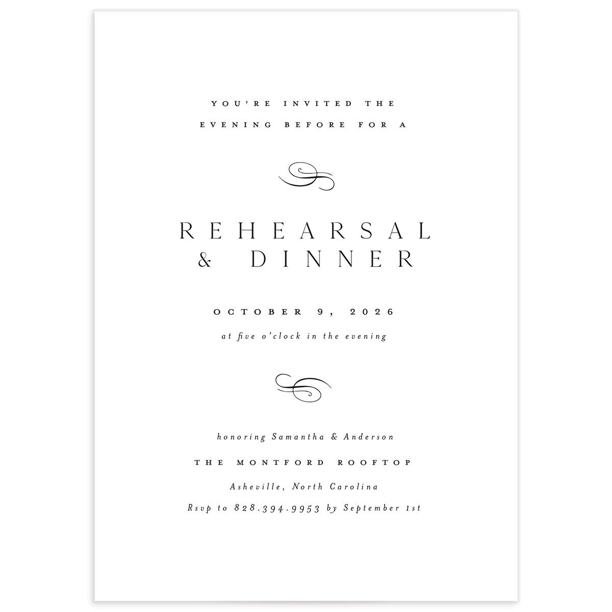 Flourishing Love Rehearsal Dinner Invitations