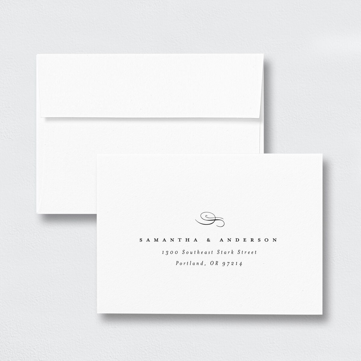 Flourishing Love Wedding Response Card Standard Envelopes White Standard Pure White Return Address Signature
