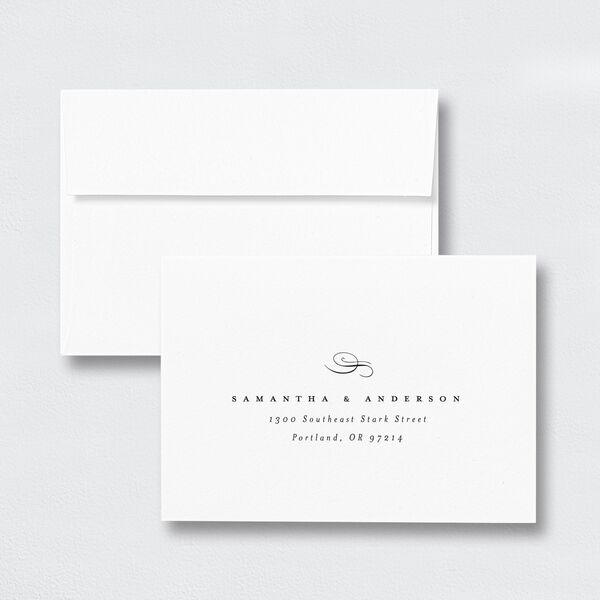 Flourishing Love Wedding Response Card Standard Envelopes White Standard Pure White Return Address Signature