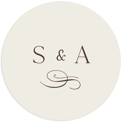Flourishing Love Wedding Stickers Sepia Sticker