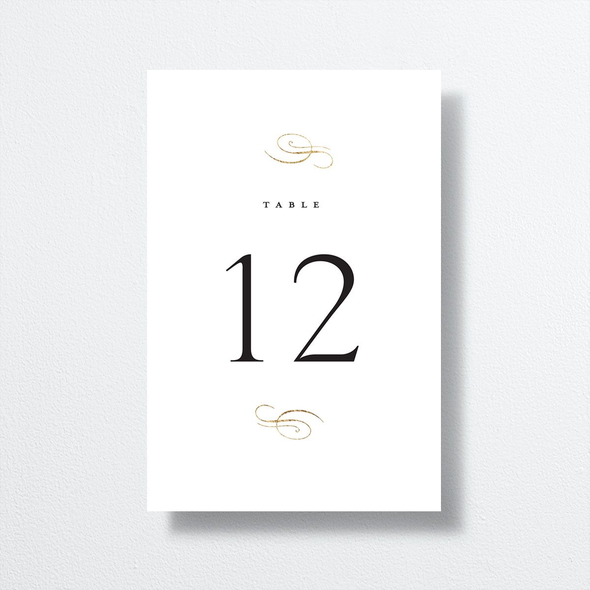 Flourishing Love Table Numbers front in white