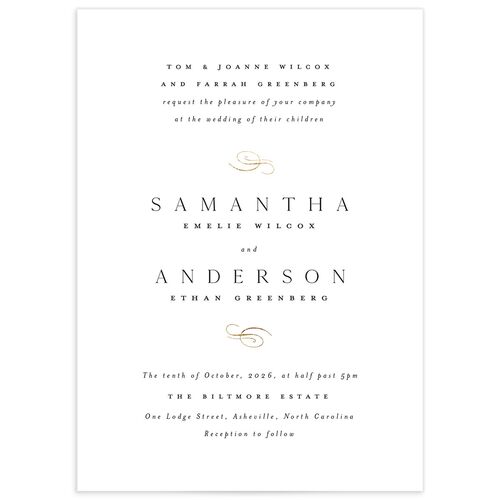 Flourishing Love Wedding Invitations - White