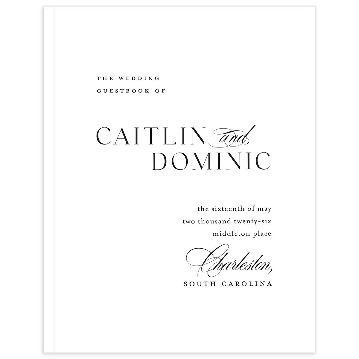 Classic Flourish Wedding Guest Book