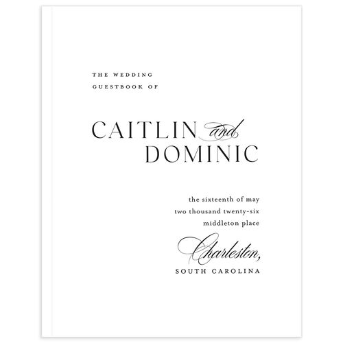 Classic Flourish Wedding Guest Book - 