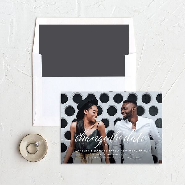 Scripted We Do Change the Date Cards Medieval Grey Signature