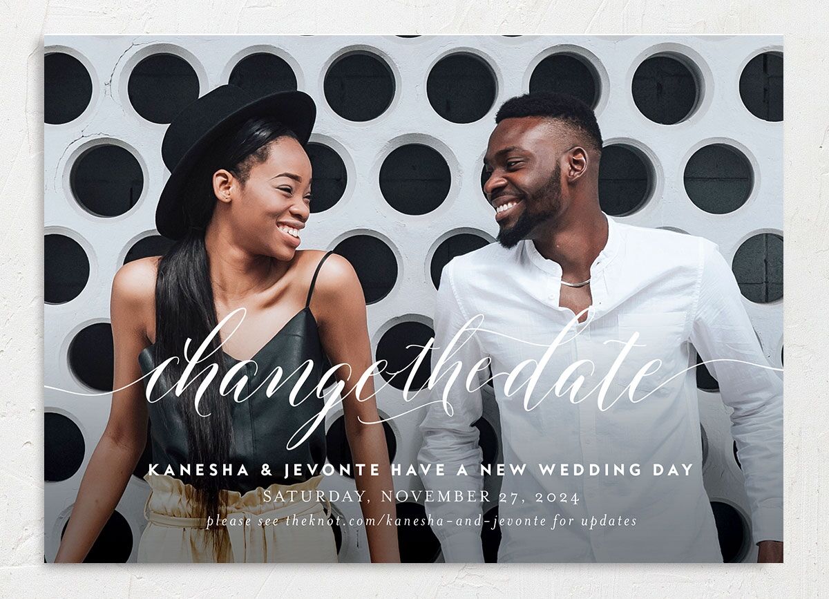 Scripted We Do Change the Date Cards Medieval Grey Signature