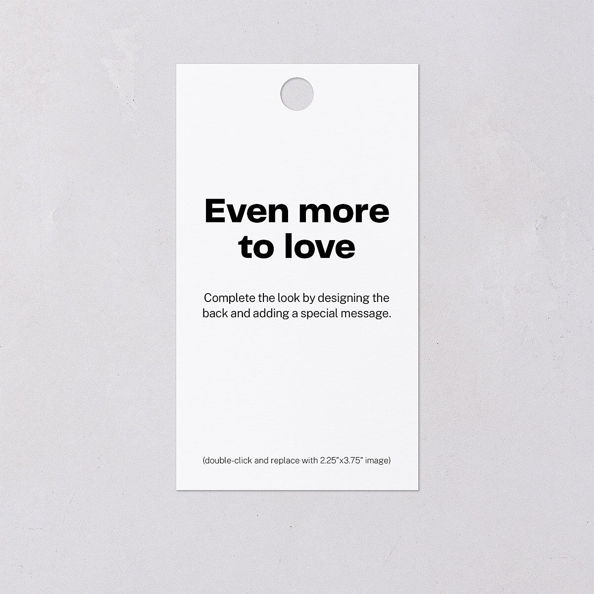 Upload Your Own Design Portrait Photo Gift Tags Pure White Signature