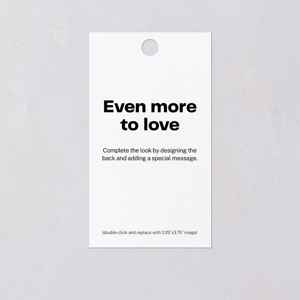 Upload Your Own Design Portrait Photo Gift Tags Pure White Signature
