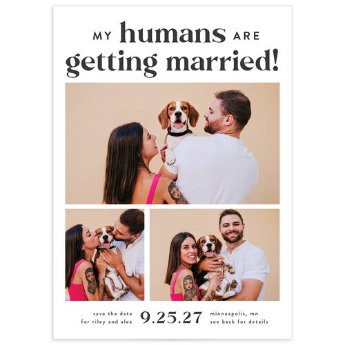 My Humans Save the Date Cards - White