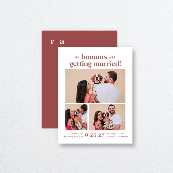 My Humans Save the Date Petite Cards Desert Rose Signature smooth Blank No
