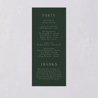 Gilded Leaves Wedding Programs Gold Hunter Green Signature