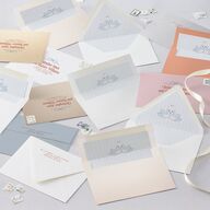 Modern Delicate Bows Bridal Shower Invitations Jewel Red Signature Blank Standard