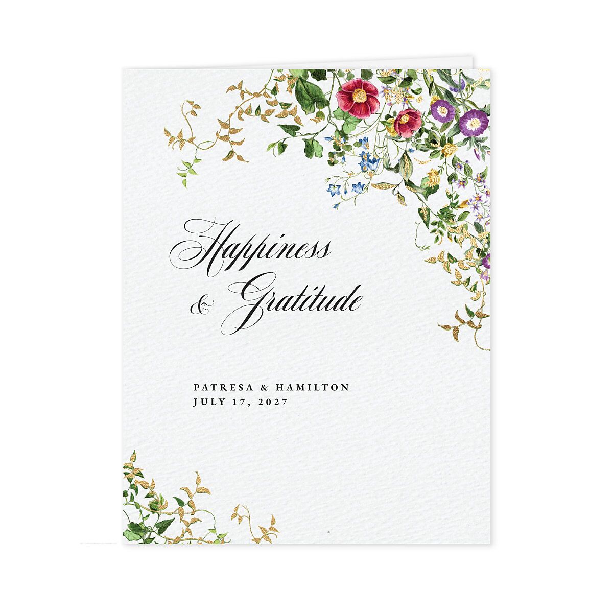 Opulent Garden Foil Thank You Cards