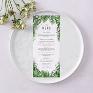 Tropical Leaves Menus Scottish Green Signature